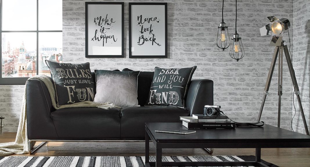 Loft-style floor lamps in the living room
