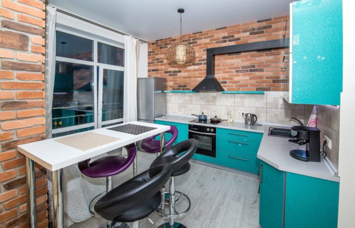 loft-style kitchen-living room