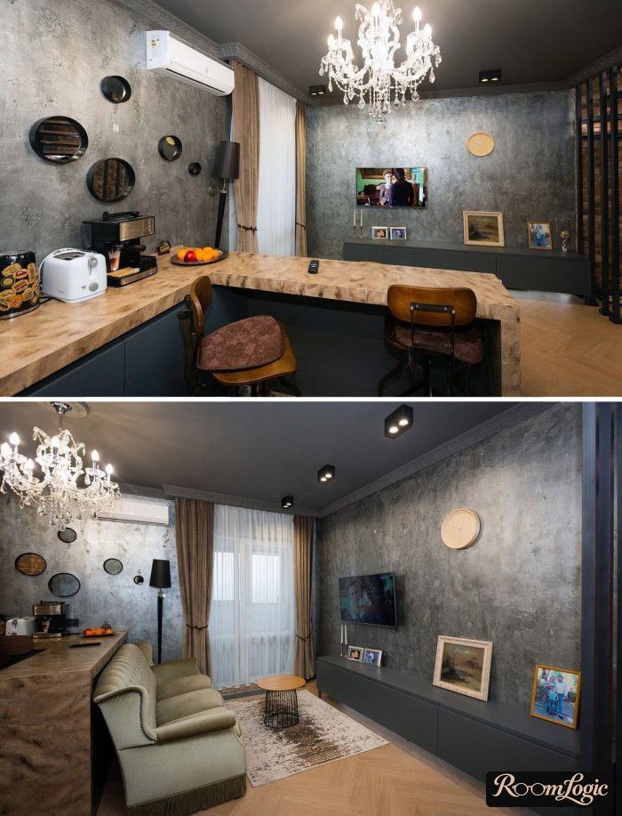 loft with art deco elements
