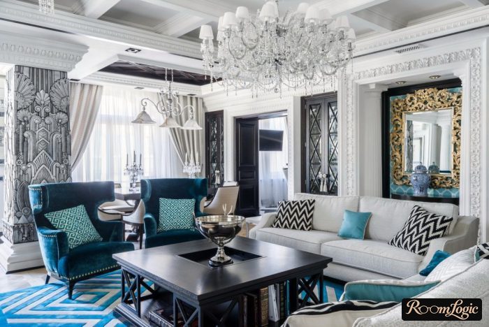 luxury art deco living room