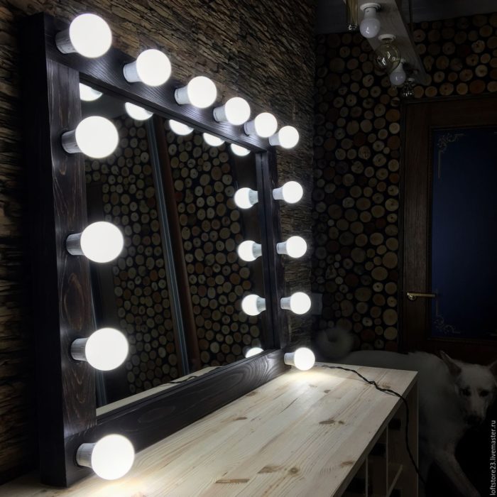 makeup mirror in kids' room for teenage girl
