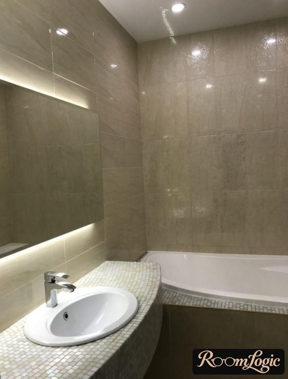 matte square tile for small bathroom