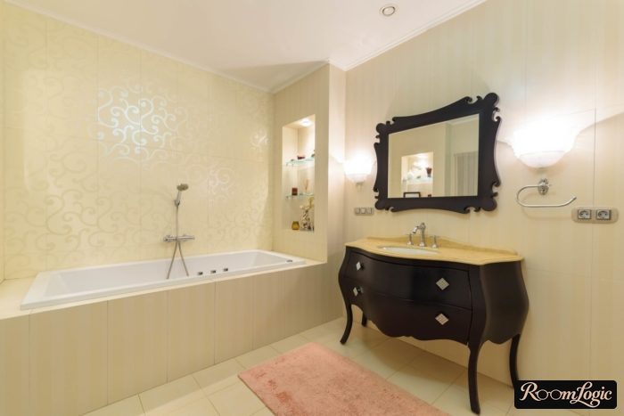minimalist bathroom in classical style
