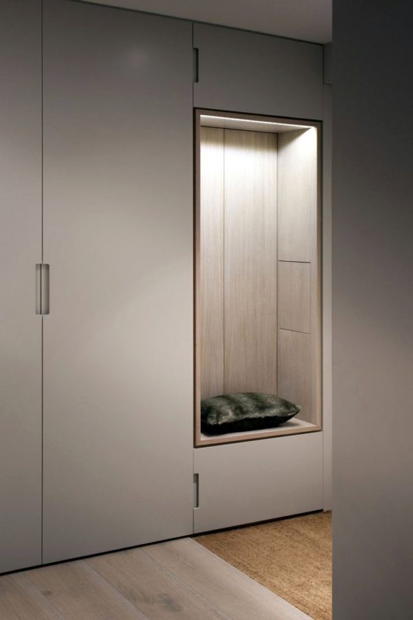 Minimalist entryway with modern design
