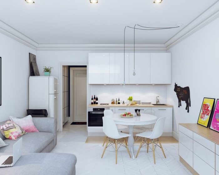 minimalist interior of a studio