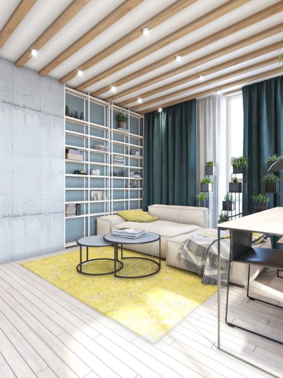 mix of loft and eco-minimalism in the interior