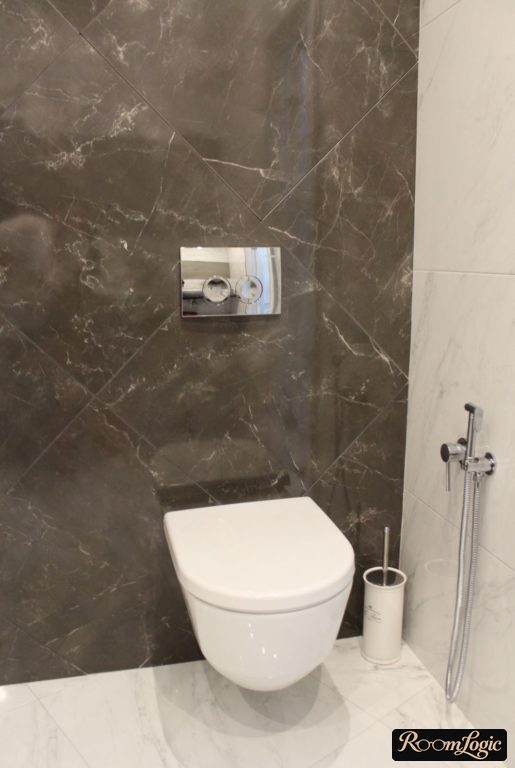 modern bathroom design with tile in marble pattern