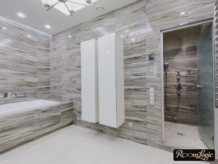 modern bathroom storage system