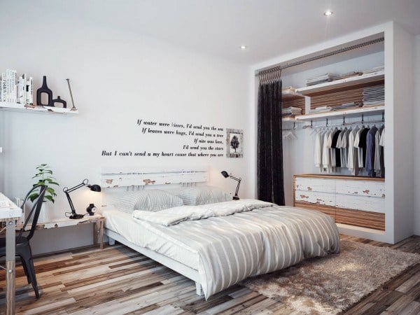 modern bedroom in minimalism style