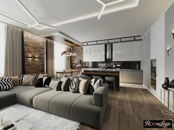 modern ceiling design with lighting