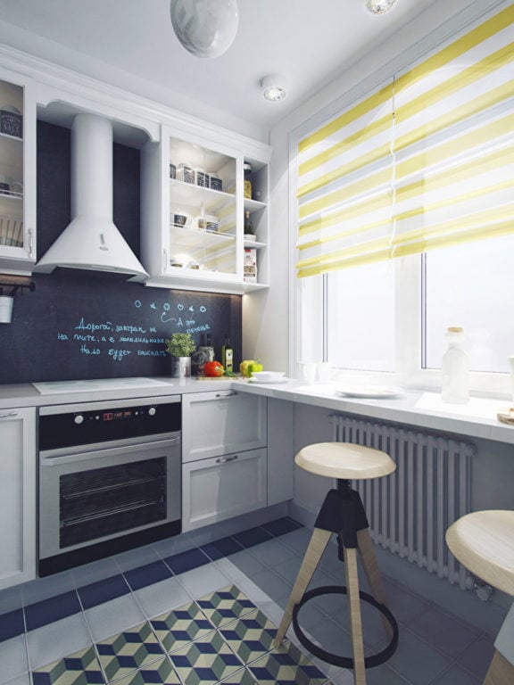 modern classic on a small kitchen