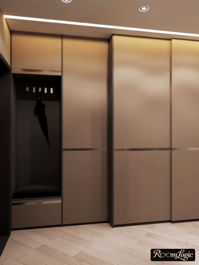 modern design gray entryway