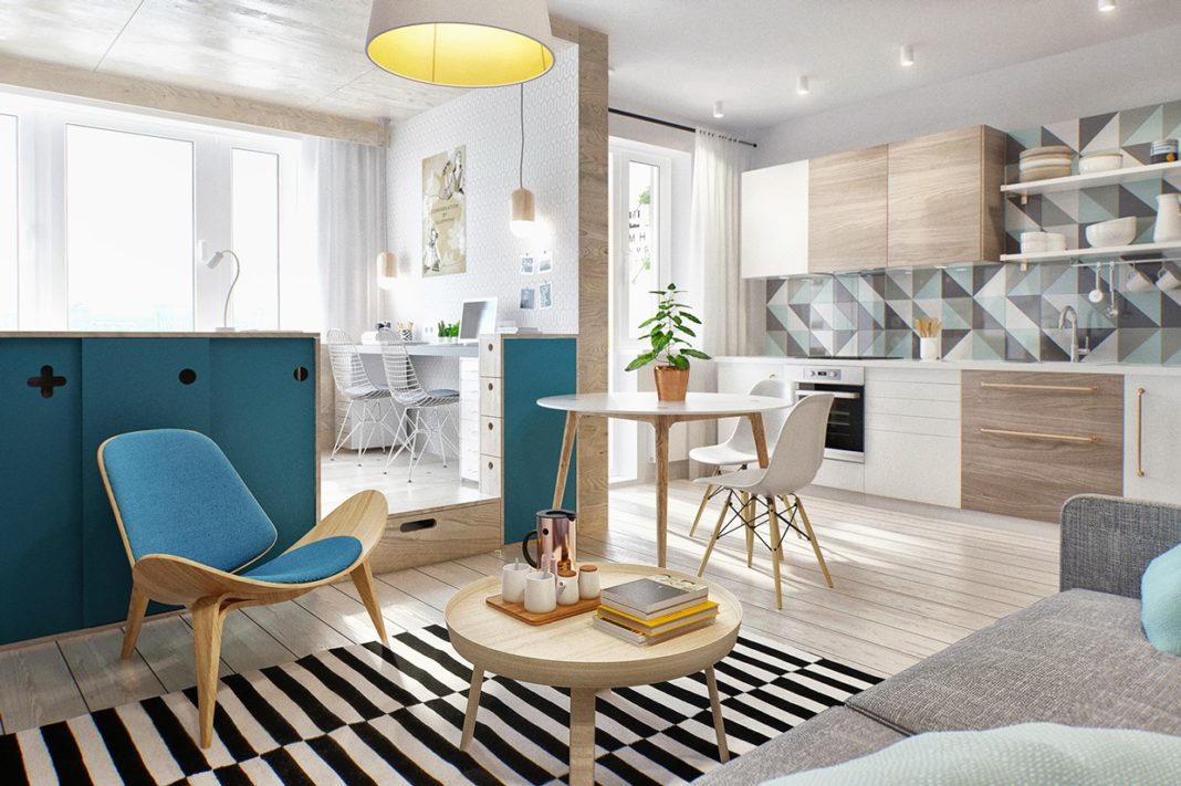 modern design small studio apartment