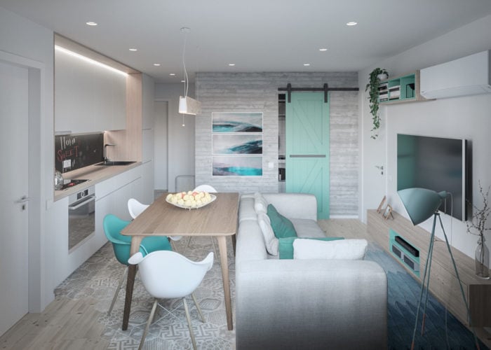 modern design studio in modern style