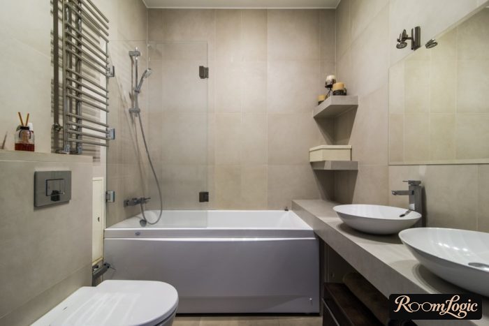 modern idea for bathroom - large tile