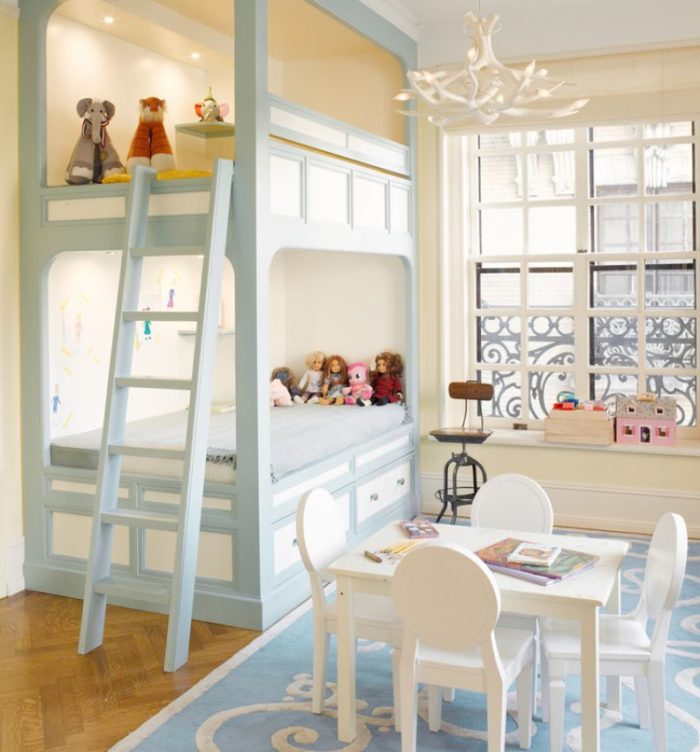 modern kids' room bunk bed
