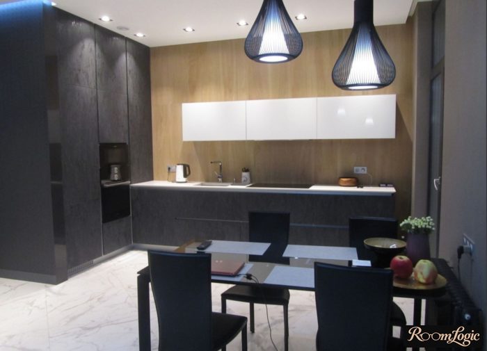 modern kitchen design with open wall