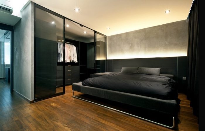 modern loft bedroom