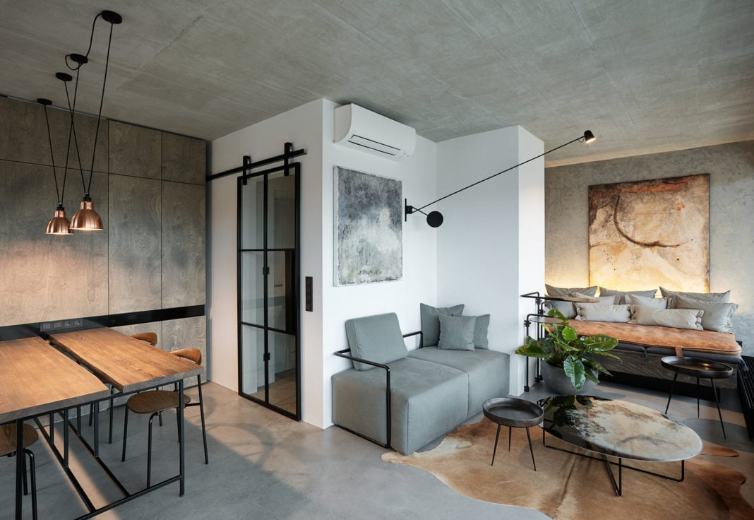 modern loft in small apartment