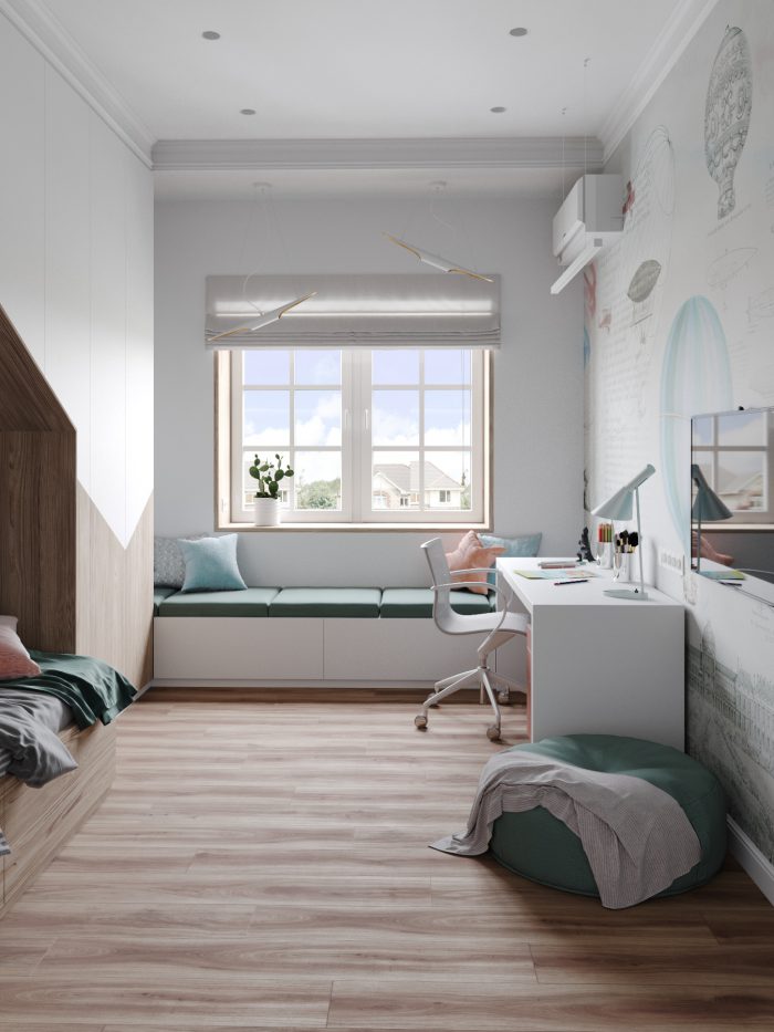 modern scandinavian kids' room