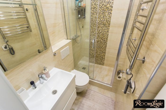 modern small bathroom with shower