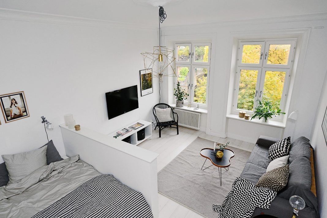 modern studio in minimalism style