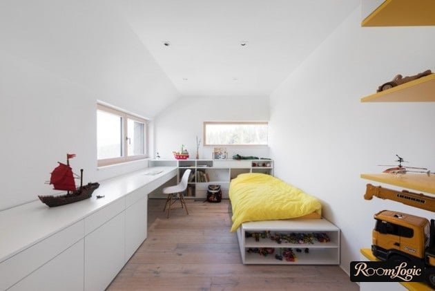 modern white boy's room