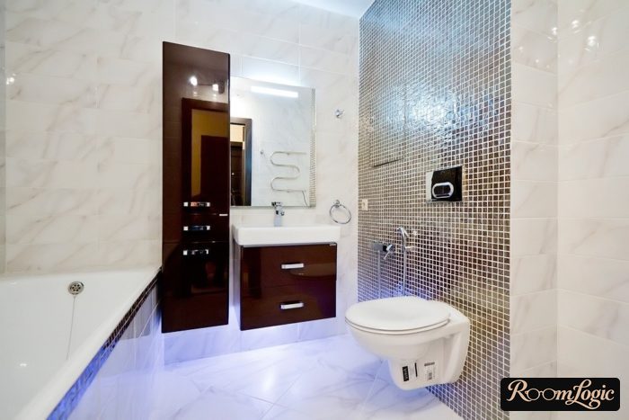 mosaic and marble-look tile