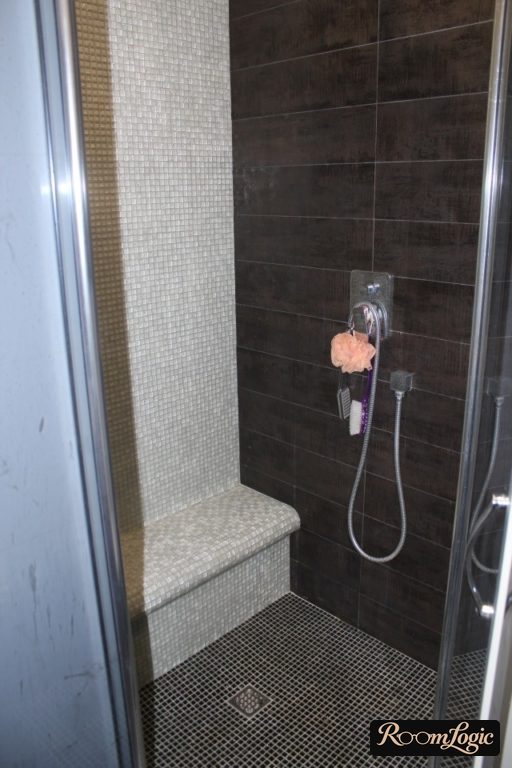 mosaic inside shower