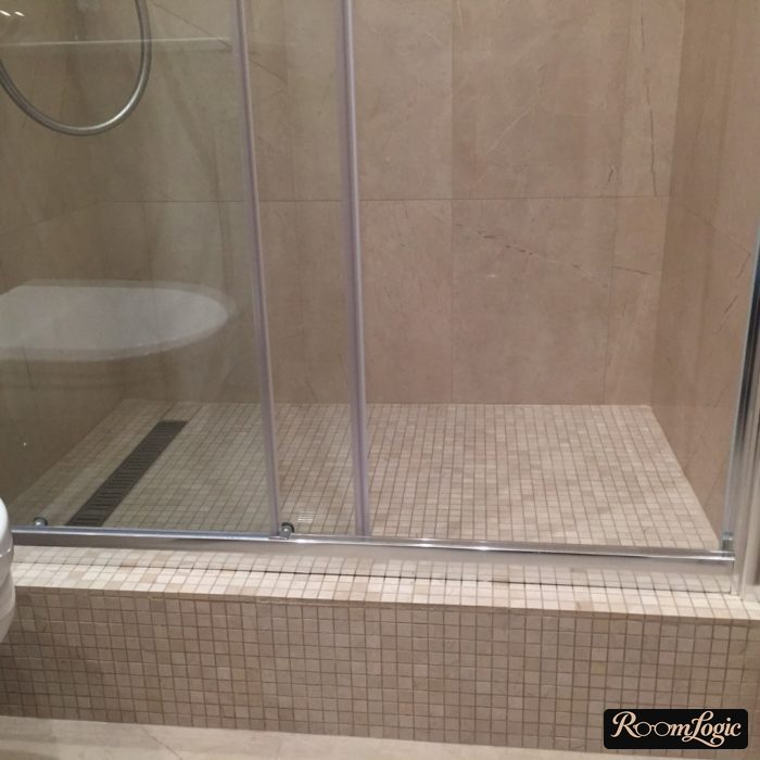mosaic is a perfect choice for narrow spaces