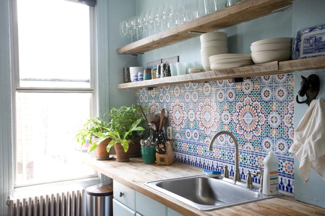 mosaic tile on backsplash