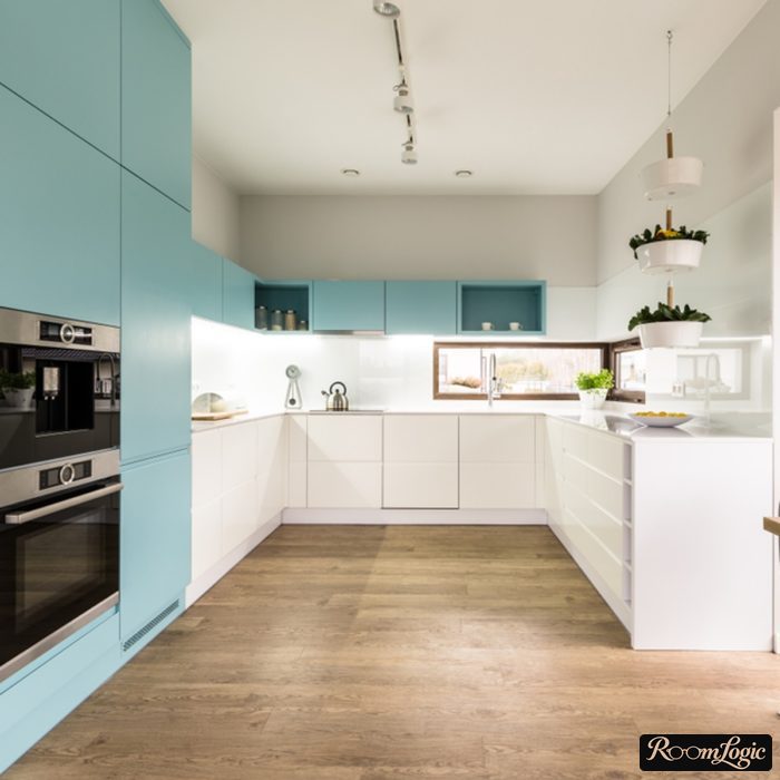 narrow upper cabinets on the kitchen