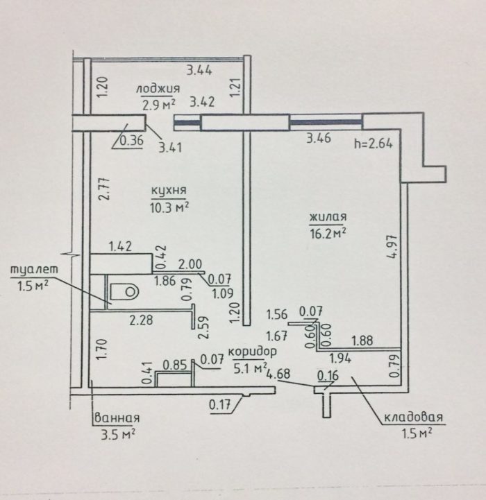 one-bedroom apartment layout