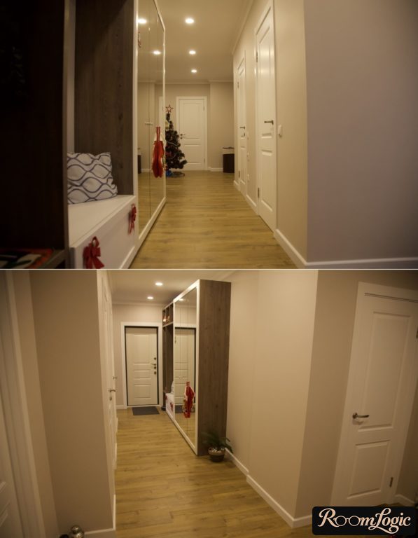 parquet on the floor in the hallway and entryway