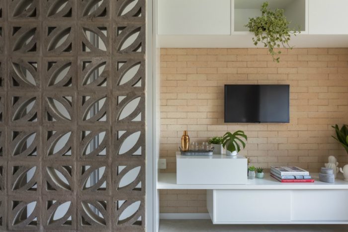 partition made of decorative concrete