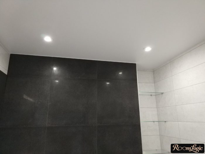 stretch ceiling in bathroom