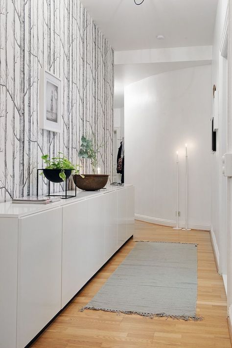 photo of wallpaper in hallway design