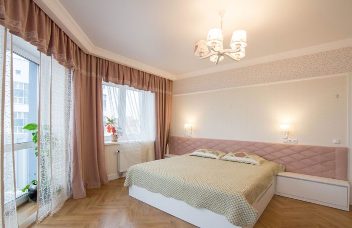 Pink and peach in the bedroom