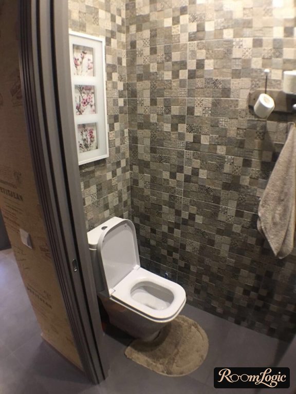 pixel tile in the toilet