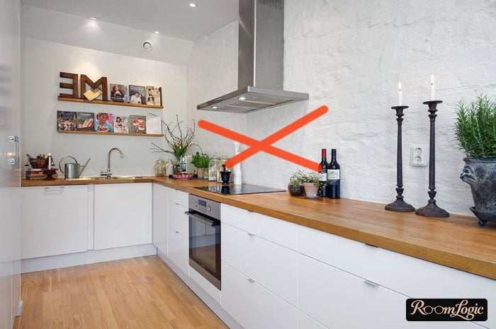 Plaster should not be used for the backsplash