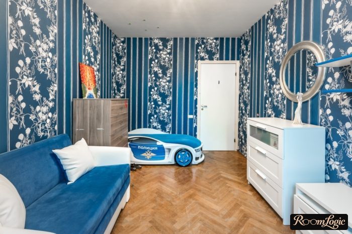 police car bed in boys' room
