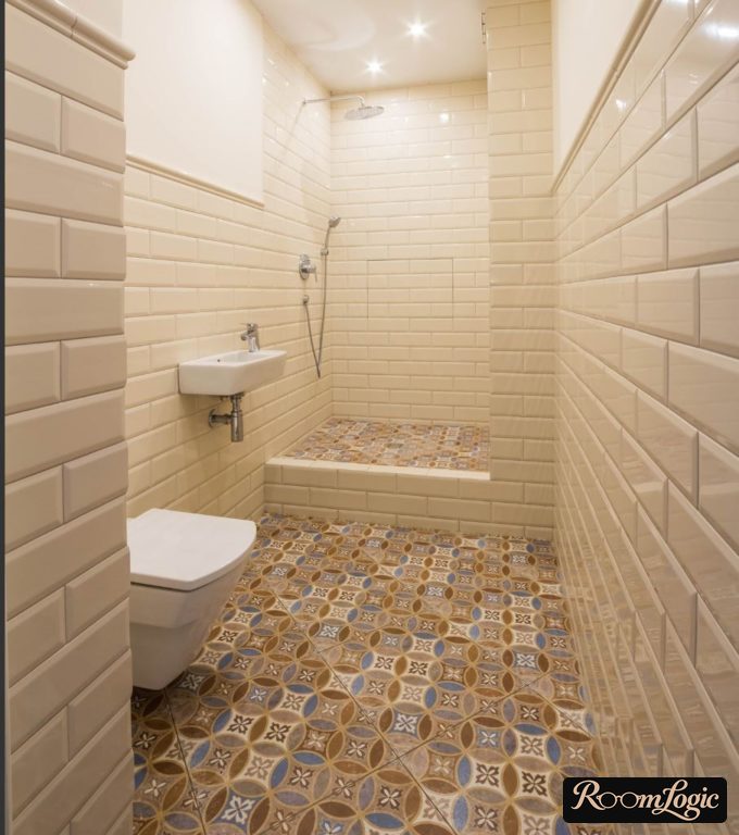 porcelain tile with pattern on floor
