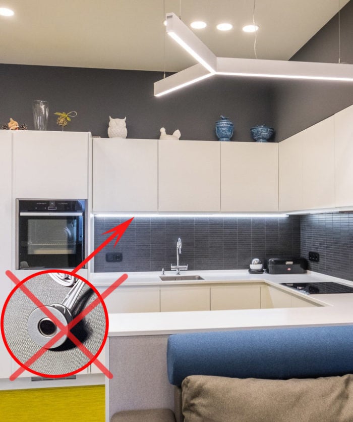 project error in location of lighting and switch on kitchen