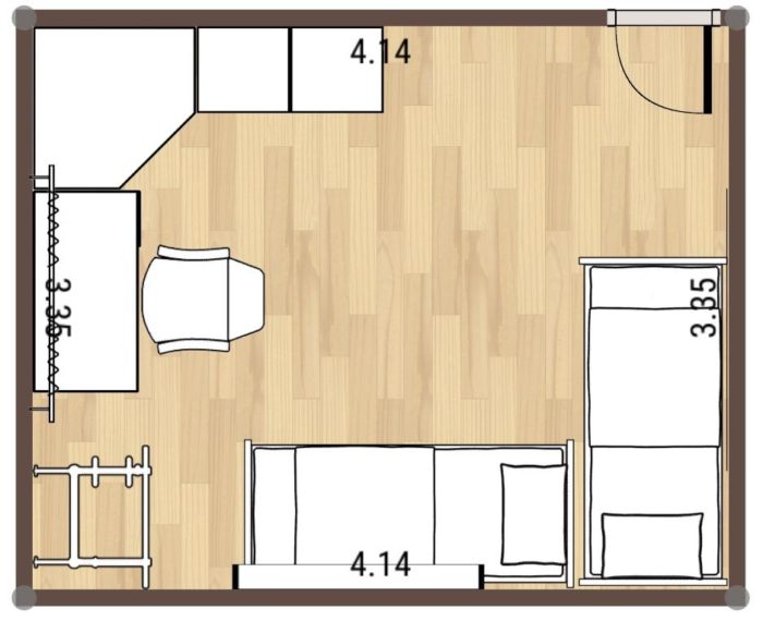 project layout for kids' room for two senior boys