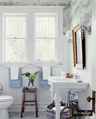 provençal bathroom in light tones