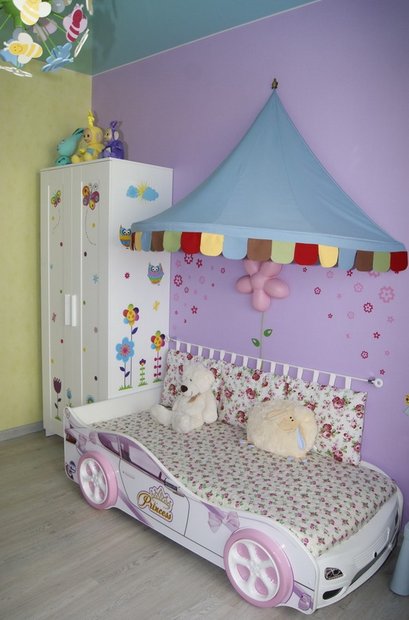 purple kids' room for girl up to 6 years