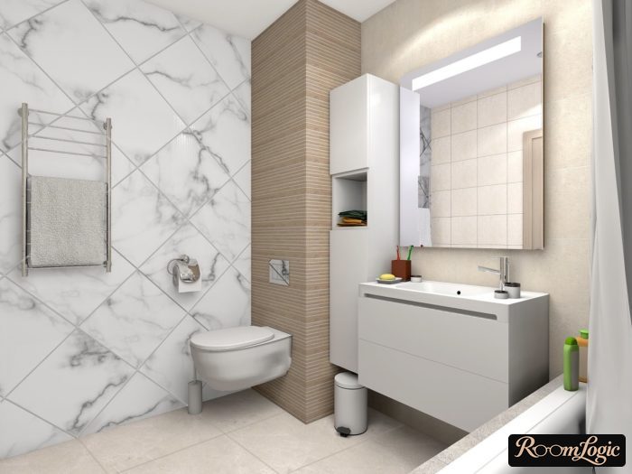remodel of combined bathroom and toilet