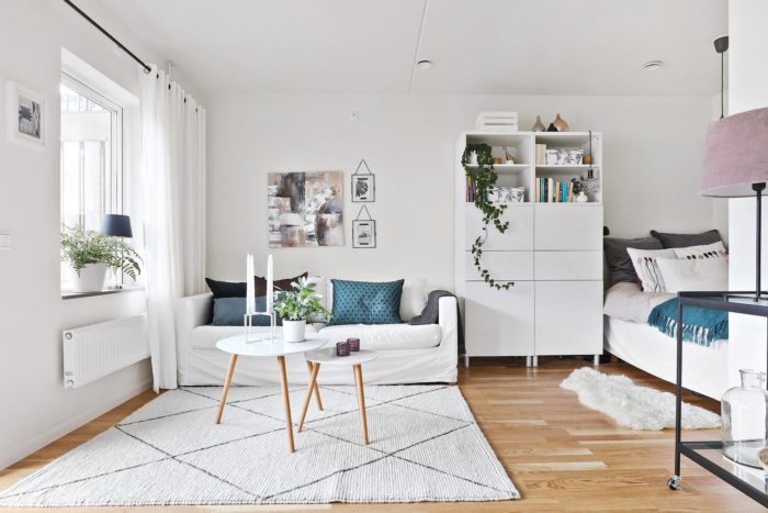 scandinavian design small studio apartment
