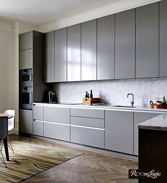 scandinavian gray modern kitchen