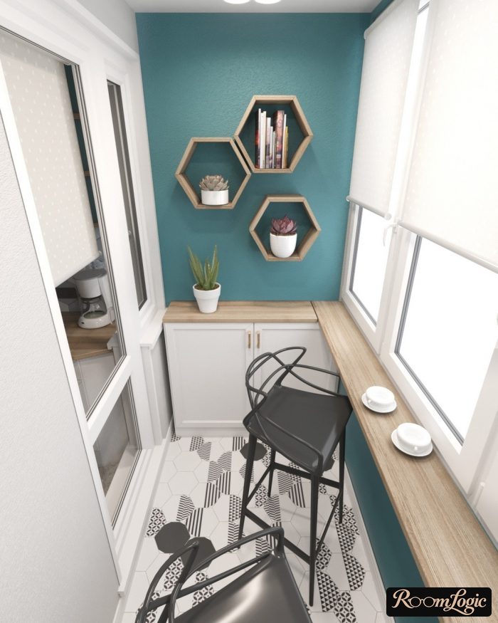 scandinavian-style balcony